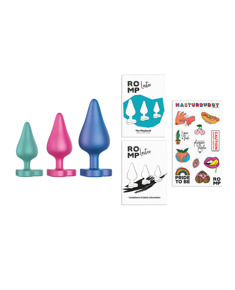 ROMP Luster Butt Plug Kit - Multi Color