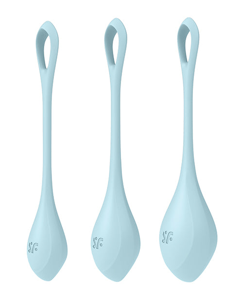 Satisfyer Yoni Power 2 Balls Training Set – Light Blue