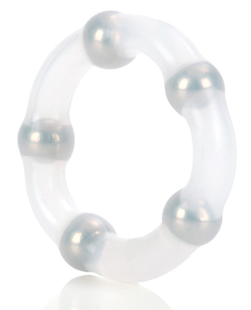 Metallic Bead Ring - Clear