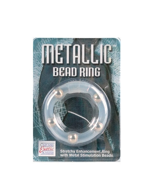 Metallic Bead Ring - Clear