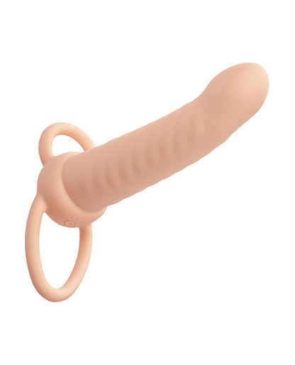 Performance Maxx Rechargeable Ribbed Dual Penetrator - Ivory