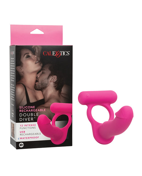 Silicone Rechargeable Double Diver - Pink