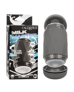 Milk Master Vibro Squeeze Stroker - Black