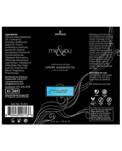 Sensuva Me & You Massage Oil