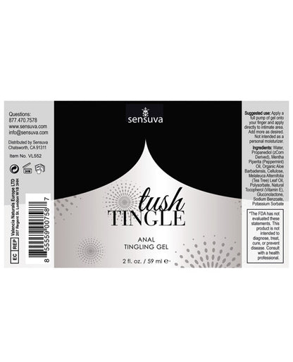Sensuva Tush Tingle Erotic Anal Stimulation Gel – 2 oz