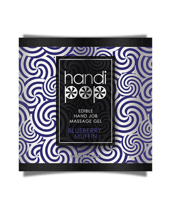 Handipop Hand Job Massage Gel Single Use Packet - 6 ml Blueberry Muffin