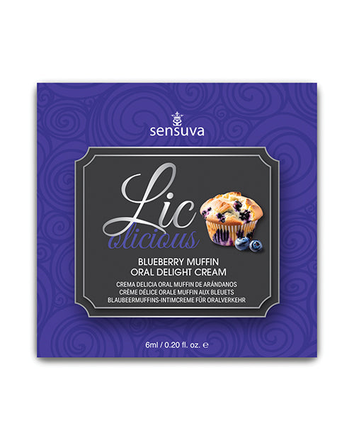 Lic O Licious Oral Delight Cream - 6ml Packet Blueberry Muffin