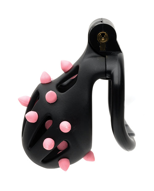 Sport Fucker Cellmate FlexiSpike Chastity Cage - Black/Pink