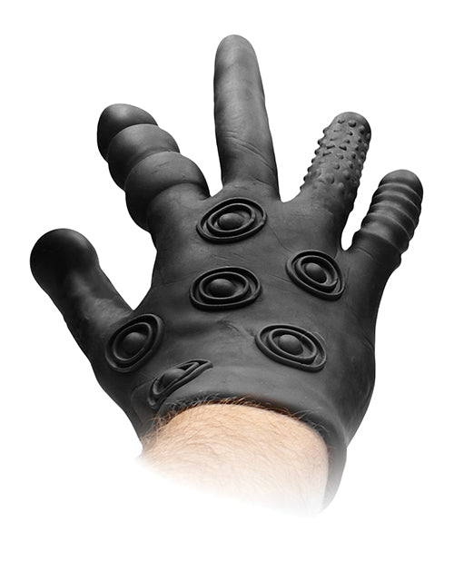 Shots Fistit Silicone Stimulation Glove - Black