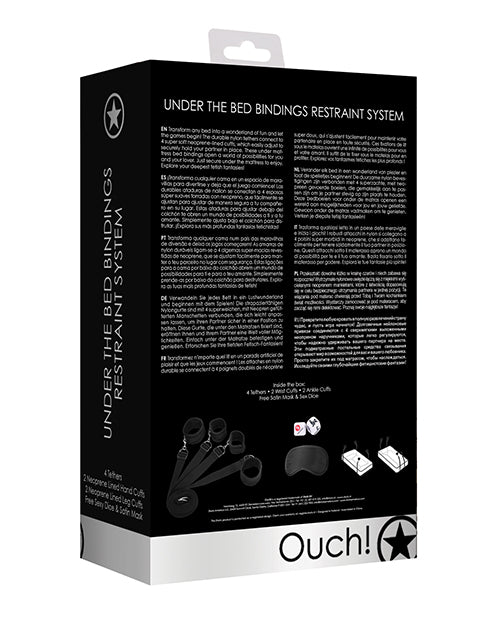 Shots Ouch Bed Restraint System - Black