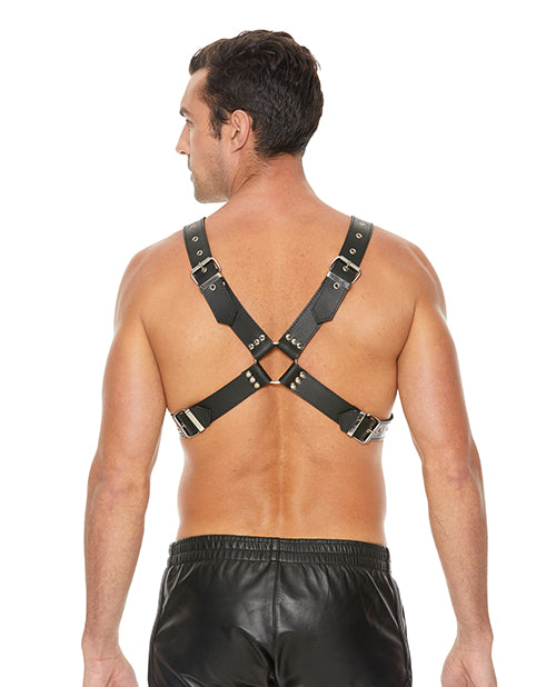 Shots Ouch Men's Large Buckle Harness - Black