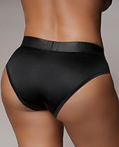 Shots Ouch Vibrating Strap On High-cut Brief - Black