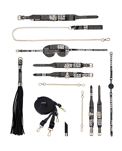 Shots Ouch! NY Collection Bondage Kit w/Bag - Black