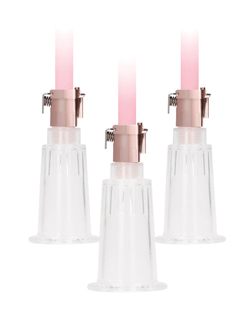 Shots Pumped Clitoral & Nipple Pump Set - Medium Rose Gold