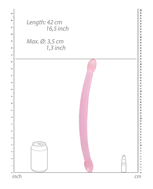 Shots Realrock Crystal Clear 17" Double Dildo