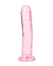 Shots Realrock Crystal Clear Straight Dildo W/suction Cup