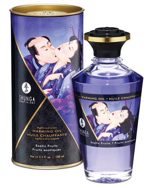 Shunga Warming Oil - 3.5 Oz Midnight Sorbet