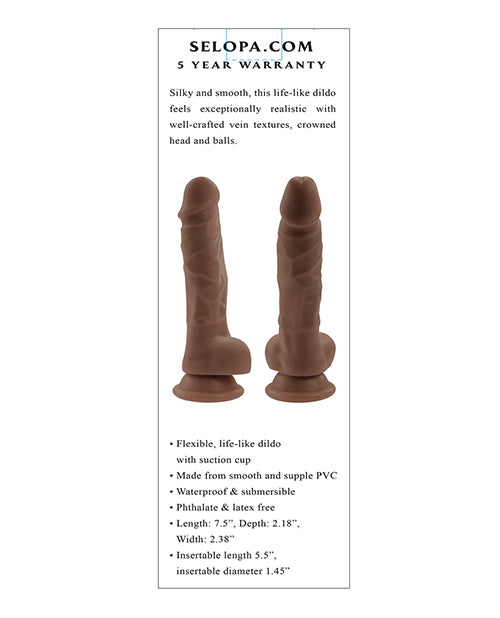 Selopa 6" Lifelike Dildo - Dark