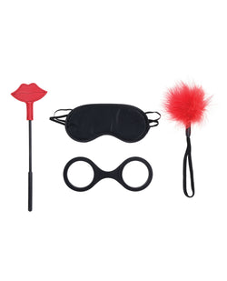 Sex & Mischief Ex's & Oh's Kiss Kit - Red/Black