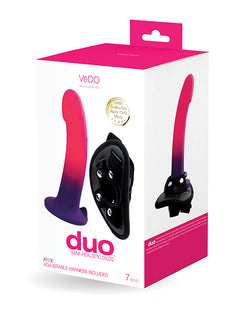 VeDO Duo Silicone Dildo w/Harness