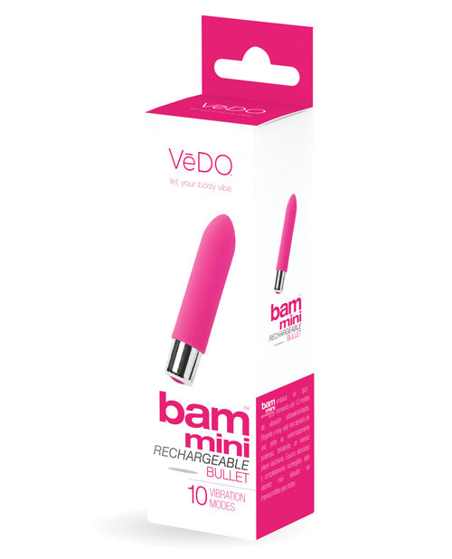 VeDO Bam Mini Rechargeable Bullet Vibe – Foxy Pink