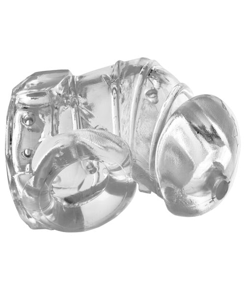 Master Series Detained 2.0 Restrictive Chastity Cage w/Nubs - Clear