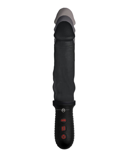 Master Series 8X Auto Pounder Vibrating & Thrusting Dildo w/Handle – Black