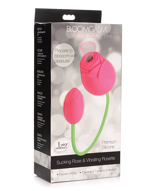 NO ETA Inmi Bloomgasm 5X Suction Rose Duet - Pink