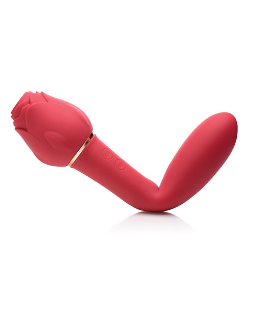 NO ETA Inmi Bloomgasm Sweet Heart Rose 5X Suction & 10X Vibrator - Red