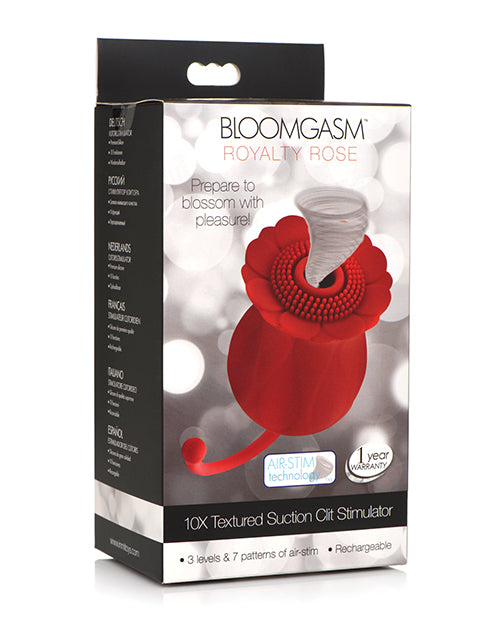 NO ETA Inmi Bloomgasm Royalty Rose 10X Suction & Clit Stimulator - Red