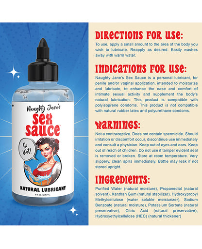 Naughty Jane's Sex Sauce Natural Lubricant - oz