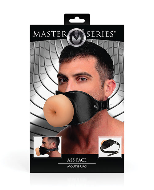 Master Series Ass Face Mouth Gag - Light/Black