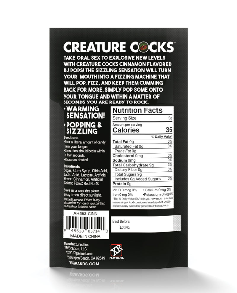 Creature Cocks CC Bj Pops! - Warming Cinnamon