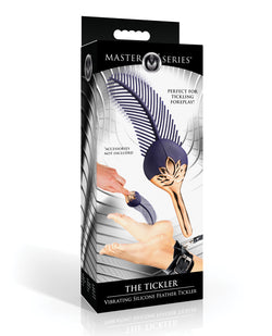 Master Series The Tickler Vibrating Silicone Feather Tickler