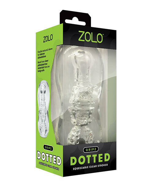 ZOLO Gripz Dotted Stroker - Clear