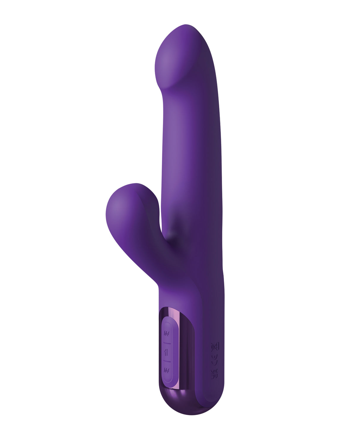 close up of a thrusting rabbit vibrator 