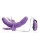 Fetish Fantasy Elite Vibrating Double Delight Strap On - Purple Shipmysextoys