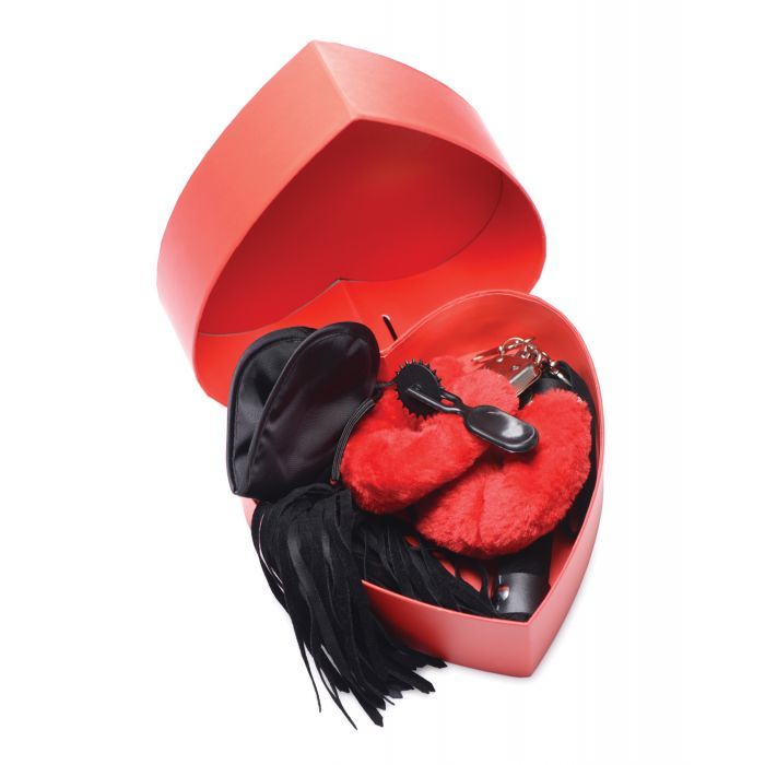 Frisky Passion Fetish Kit w/Heart Gift Box - Red Shipmysextoys