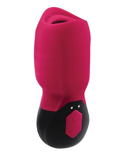 Gender X Body Kisses Vibrating Suction Massager - Red/Black Shipmysextoys