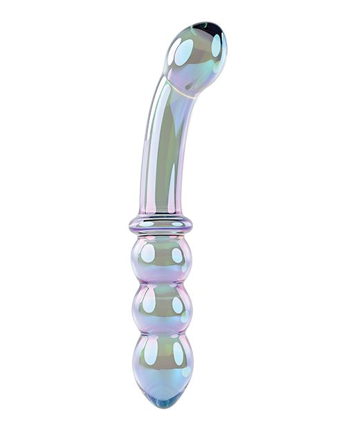 Gender X Lustrous Galaxy Wand Dual Ended Glass Massager - Green Shipmysextoys