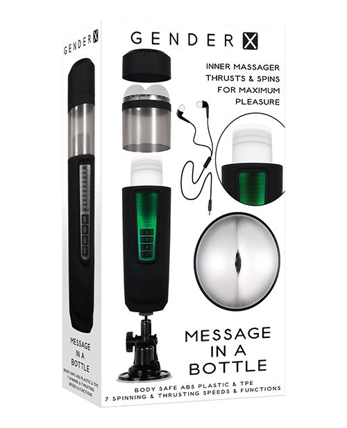 Gender X Message In a Bottle - Black Shipmysextoys