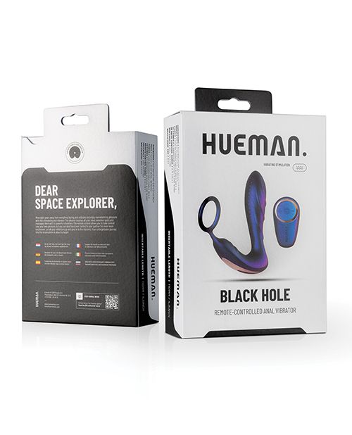 Hueman Black Hole Anal Vibrator w/Cock Ring - Purple Shipmysextoys