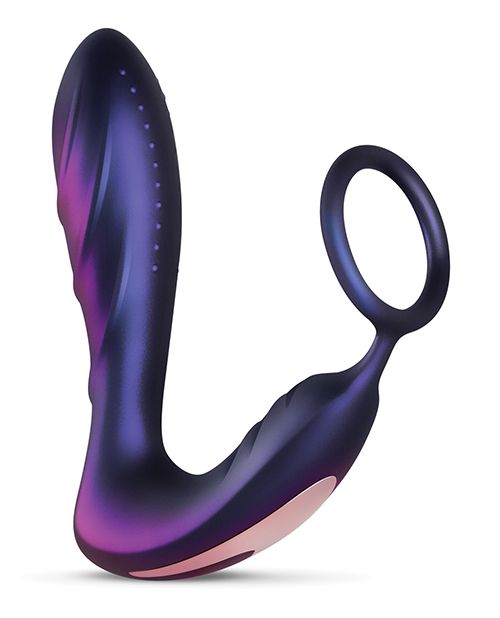 Hueman Black Hole Anal Vibrator w/Cock Ring - Purple Shipmysextoys