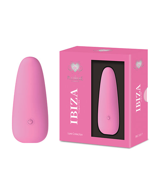 A pink-colored Ibiza Tongue Vibe alongside its packaging. The box is also pink with the product name and branding visible.
