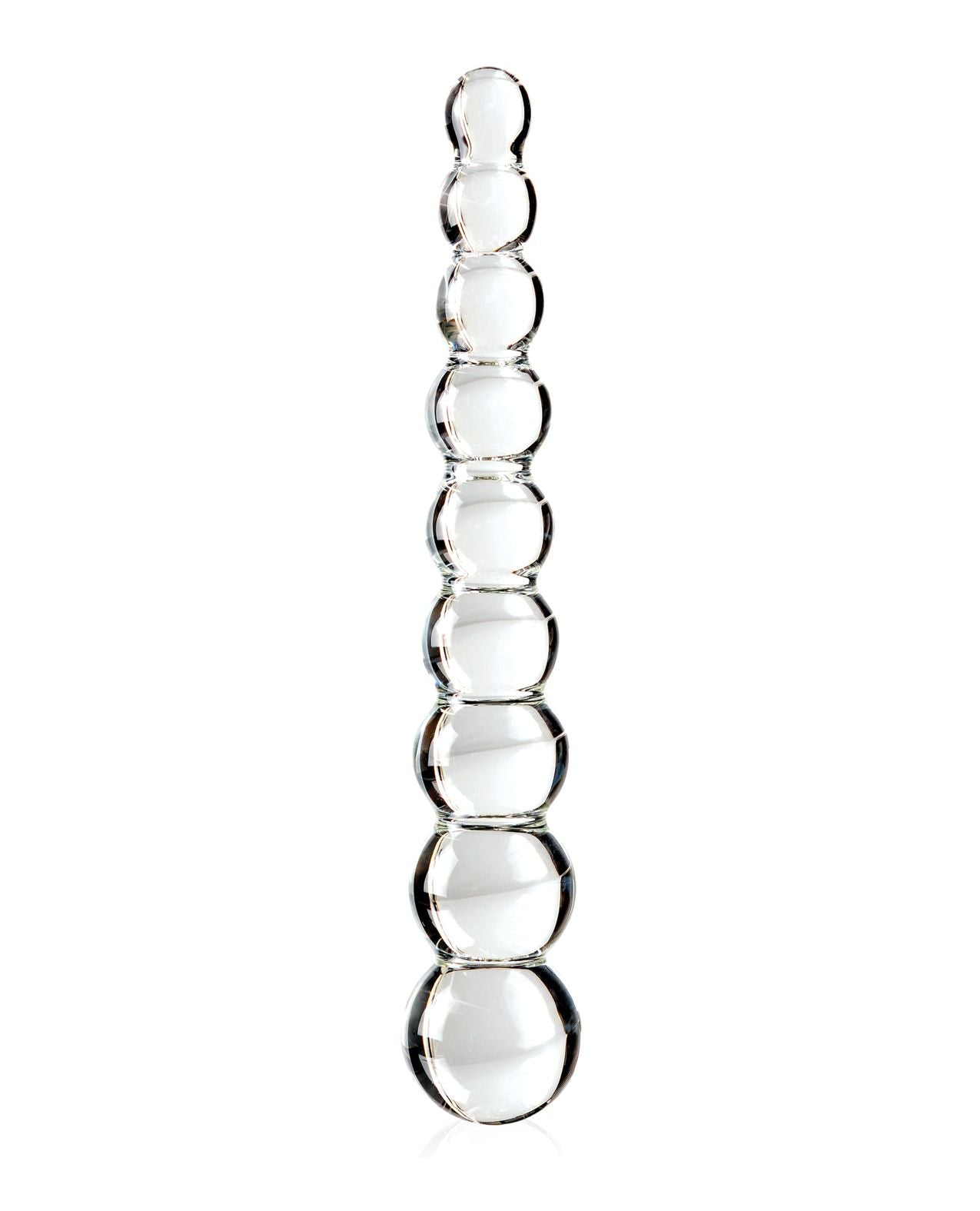 Icicles No. 2 Hand Blown Glass Massager - Clear Rippled Shipmysextoys