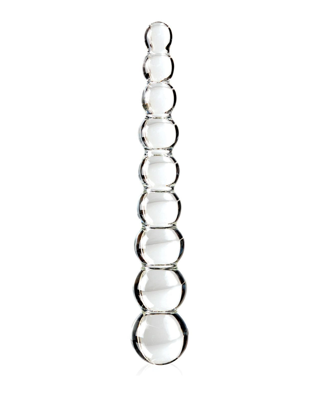 Icicles No. 2 Hand Blown Glass Massager - Clear Rippled Shipmysextoys