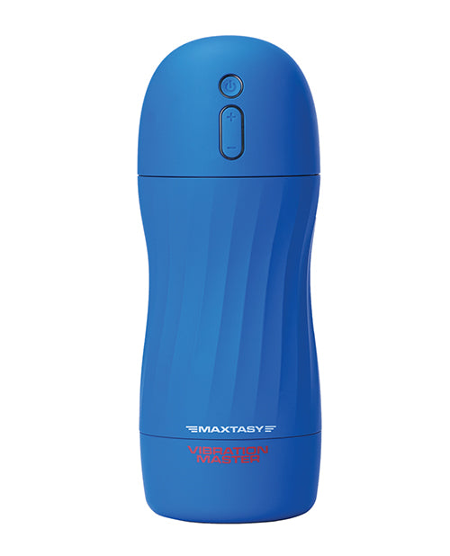 Blue sharp case for discreet pleasure Maxtasy Vibration Master Standard