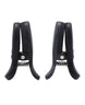 Merci Vibro Grippers rechargeable vibrating nipple clamps in black with adjustable grip and wireless design