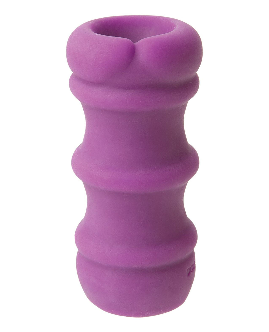 Mood Pleaser Thick Ribbed Stroker by Doc Johnson - Soft, stretchy masturbator with intense internal ribbing for enhanced pleasure. 4.5 inches long with finger grips for easy control. 