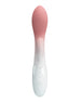Front view of a Pink and white G-spot Rabbit Style Vibrator